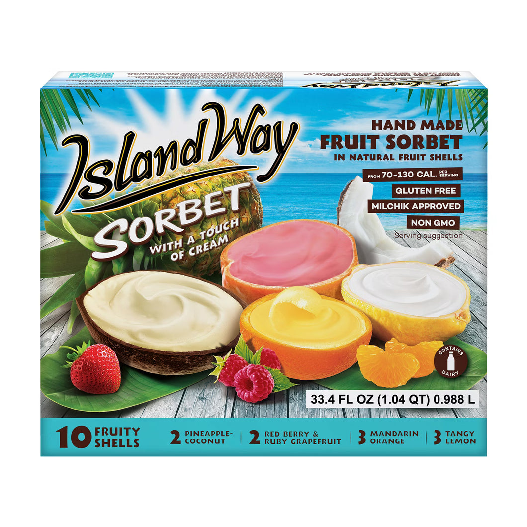 Island Way Handcrafted Assorted Fruit Sorbet Frozen